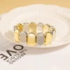 European and American trendy street style, unique and simple spiral snake square patchwork bracelet, fashionable elastic line bracelet Specification image